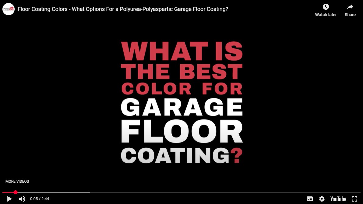 This video discusses the best colors for garage floor coating