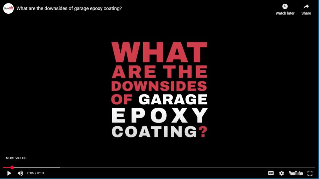 There are downsides to using epoxy for floor coating; learn why in this video