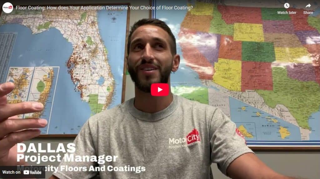 A video explaining How does your application determine your choice of floor coating material