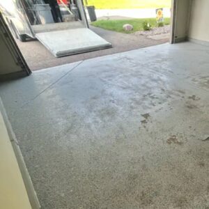 Old epoxy floor with pits and cracks - Amber Dr Farmington Hills MI - 2