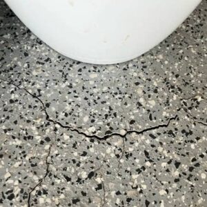 Old epoxy floor with pits and cracks - Amber Dr Farmington Hills MI - 6