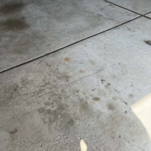 old concrete garage floor - Woodsboro Drive Royal Oak MI - 1