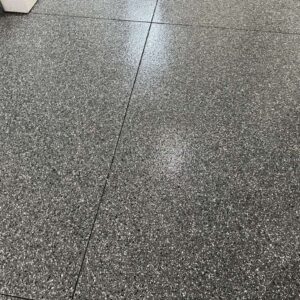 New-polyaspartic-garage-floor-coating – 11 – Final top coat Shipman Boulevard michigan