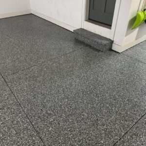 New-polyaspartic-garage-floor-coating – 12 – Final top coat Shipman Boulevard michigan