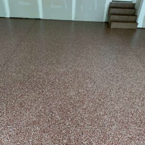New-polyaspartic-garage-floor-coating – 8 – Flaked and cleared Willow Creek Boulevard Utica Michigan