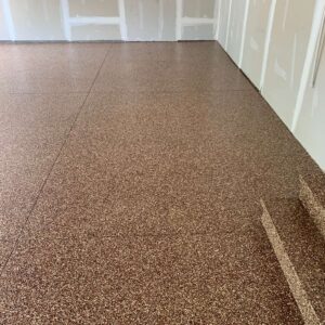 New-polyaspartic-garage-floor-coating – 9 – Flaked and cleared Willow Creek Boulevard Utica Michigan