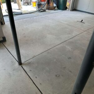 Old garage concrete floor – 10 – Patch grinded Whitney Ct Troy michigan