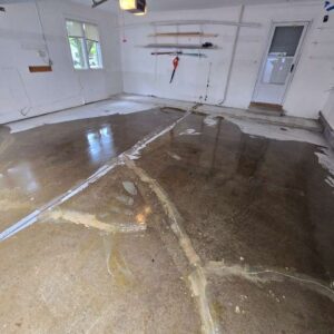 Old garage concrete floor – 12 – Patch and flood Orchard Trail Drive michigan (1)
