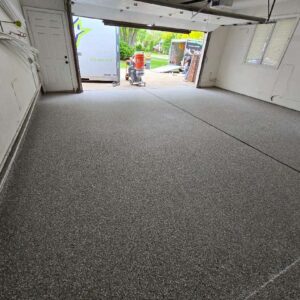 Old garage concrete floor – 16 – Paint and flake Orchard Trail Drive michigan (1)