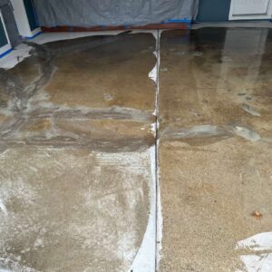 Old garage concrete floor – 4 – Grinded or Mendered Sterritt Street Utica Michigan