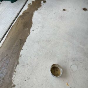 Old garage concrete floor – 5 – Epoxy removed and patch Whitney Ct Troy michigan