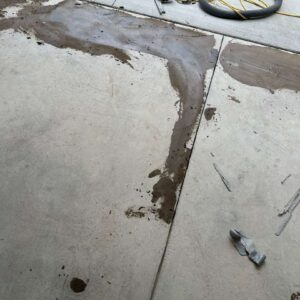 Old garage concrete floor – 7 – Epoxy removed and patch Whitney Ct Troy michigan